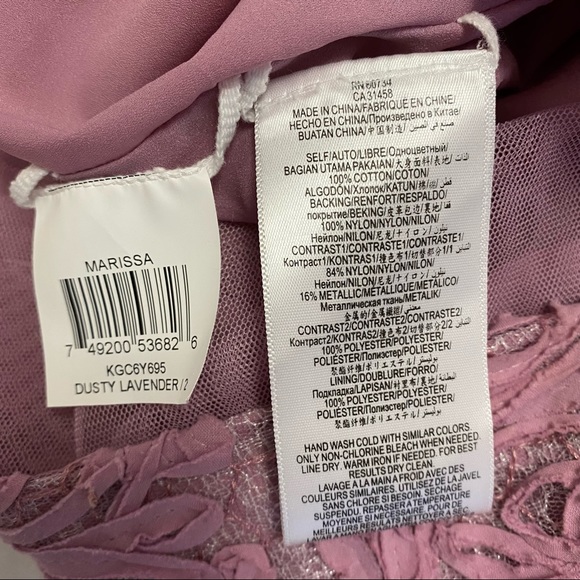 BCBG LAVENDER V NECK MARISSA DRESS - Picture 11 of 11